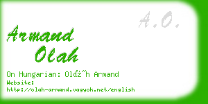 armand olah business card